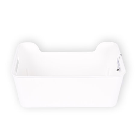 Discountershop 1x Compact Stylish Storage Basket Made of White Plastic | Lightweight | 1 Liter Capacity | 17.5cm x 27cm x 11cm Discountershop 1x Compact Stylish Storage Basket Made of White Plastic | Lightweight | 1 Liter Capacity | 17.5cm x 27cm x 11cm