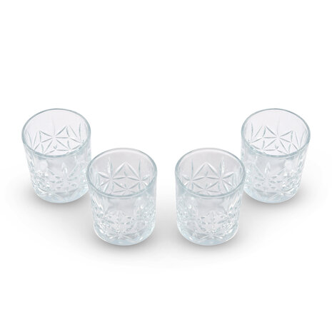 Discountershop Luxury Transparent Drinking Glasses Set - 4 Water Glasses - 230ml - Dishwasher Safe Discountershop Luxury Transparent Drinking Glasses Set - 4 Water Glasses - 230ml - Dishwasher Safe