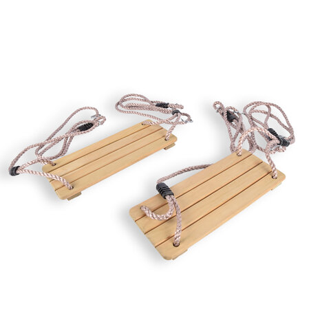 Discountershop 2x Swing Set Made Of Sturdy Wood For The Garden - Including Swing Seats - Natural Brown - Dimensions 16cm x 40cm x 2.5cm - Maximum Carrying Weight Of 40kg - Sustainable Use Of Wood. Discountershop 2x Swing Set Made Of Sturdy Wood For The Garden - Including Swing Seats - Natural Brown - Dimensions 16cm x 40cm x 2.5cm - Maximum Carrying Weight Of 40kg - Sustainable Use Of Wood.