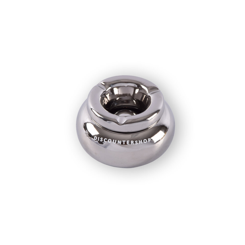 Discountershop Eén Stijlvolle Zilveren Dolomiet Asbak: Ø 11cm, 6cm Hoog, Luxe Rookaccessoire Discountershop Eén Stijlvolle Zilveren Dolomiet Asbak: Ø 11cm, 6cm Hoog, Luxe Rookaccessoire