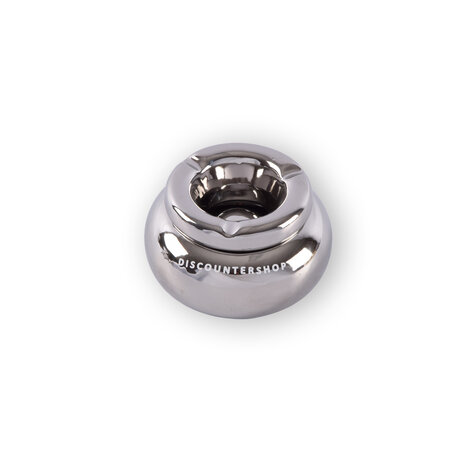 Discountershop Eén Stijlvolle Zilveren Dolomiet Asbak: Ø 11cm, 6cm Hoog, Luxe Rookaccessoire Discountershop Eén Stijlvolle Zilveren Dolomiet Asbak: Ø 11cm, 6cm Hoog, Luxe Rookaccessoire