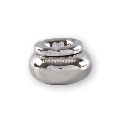 Discountershop Eén Stijlvolle Zilveren Dolomiet Asbak: Ø 11cm, 6cm Hoog, Luxe Rookaccessoire Discountershop Eén Stijlvolle Zilveren Dolomiet Asbak: Ø 11cm, 6cm Hoog, Luxe Rookaccessoire