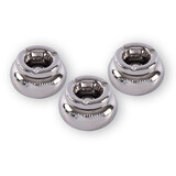 Discountershop Set Of 3 Silver Dolomite Ashtrays - Perfect For Cigarette Ash - Dimensions 11cm Diameter: 6cm Height - Luxury Smoking Accessory.