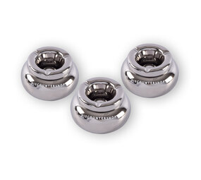 Discountershop Set Of 3 Silver Dolomite Ashtrays - Perfect For Cigarette Ash - Dimensions 11cm Diameter: 6cm Height - Luxury Smoking Accessory.