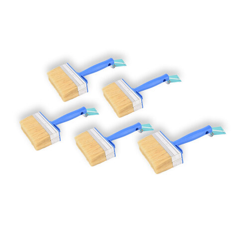 Discountershop 5x | Block brush | Plastic | Wall paint brush | Brush | Blue | 23cm x 14cm x 4cm | Suitable for Water-based and Oil-based Paints Discountershop 5x | Block brush | Plastic | Wall paint brush | Brush | Blue | 23cm x 14cm x 4cm | Suitable for Water-based and Oil-based Paints