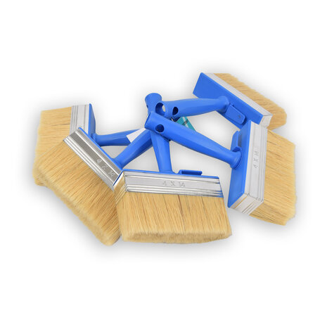 Discountershop 5x | Block brush | Plastic | Wall paint brush | Brush | Blue | 23cm x 14cm x 4cm | Suitable for Water-based and Oil-based Paints Discountershop 5x | Block brush | Plastic | Wall paint brush | Brush | Blue | 23cm x 14cm x 4cm | Suitable for Water-based and Oil-based Paints