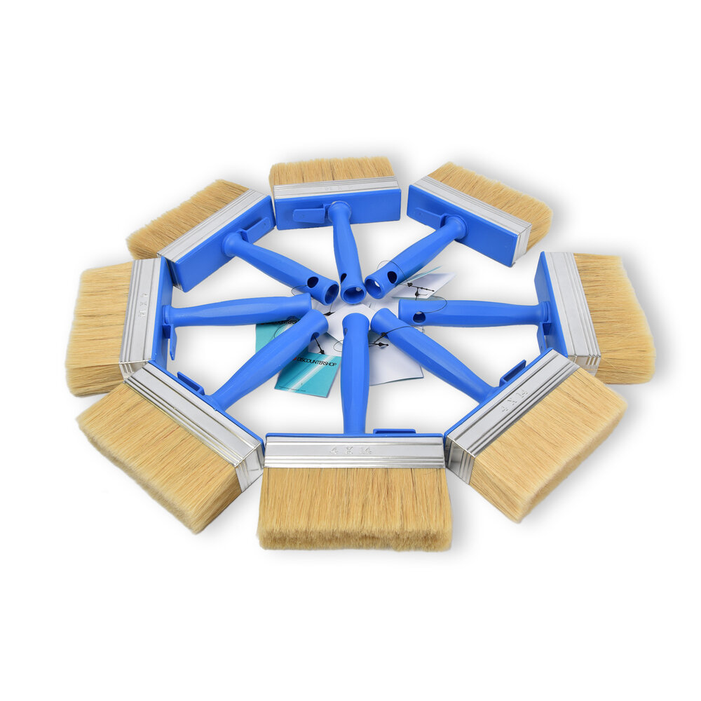 Discountershop 8x | Block brush | Plastic | Wall paint brush | Brush | Blue | 23cm x 14cm x 4cm | Suitable for Water-based and Oil-based Paints Discountershop 8x | Block brush | Plastic | Wall paint brush | Brush | Blue | 23cm x 14cm x 4cm | Suitable for Water-based and Oil-based Paints