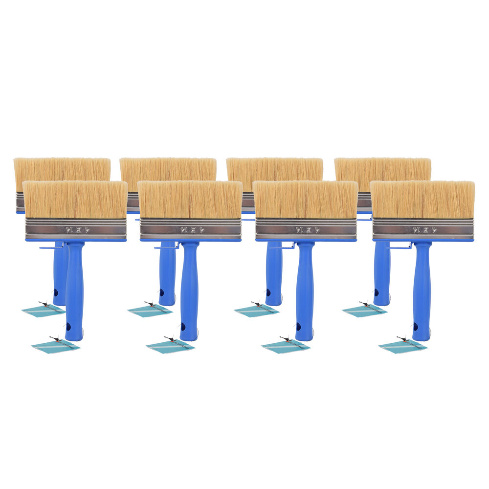 Discountershop 8x | Block brush | Plastic | Wall paint brush | Brush | Blue | 23cm x 14cm x 4cm | Suitable for Water-based and Oil-based Paints Discountershop 8x | Block brush | Plastic | Wall paint brush | Brush | Blue | 23cm x 14cm x 4cm | Suitable for Water-based and Oil-based Paints