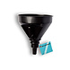 Discountershop Black Funnel Set 2-in-1 Flexible for Jobs - Plastic, Removable Filter, Suitable for Oil and Fuels