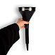 Discountershop Black Funnel Set 2-in-1 Flexible for Jobs - Plastic, Removable Filter, Suitable for Oil and Fuels
