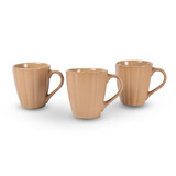 Discountershop 3x Luxury Ceramic Cup Set - Coffee and Tea Cups, 200ml Capacity, Beige Color Discountershop 3x Luxury Ceramic Cup Set - Coffee and Tea Cups, 200ml Capacity, Beige Color