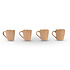 4x Luxe Keramische Beker Set - Koffie- en Theebekers, 200ml Capaciteit, Beige Kleur