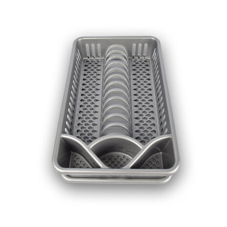 Drainer Gray Drip Tray Silver 43cm x 26cm x 10cm Discountershop