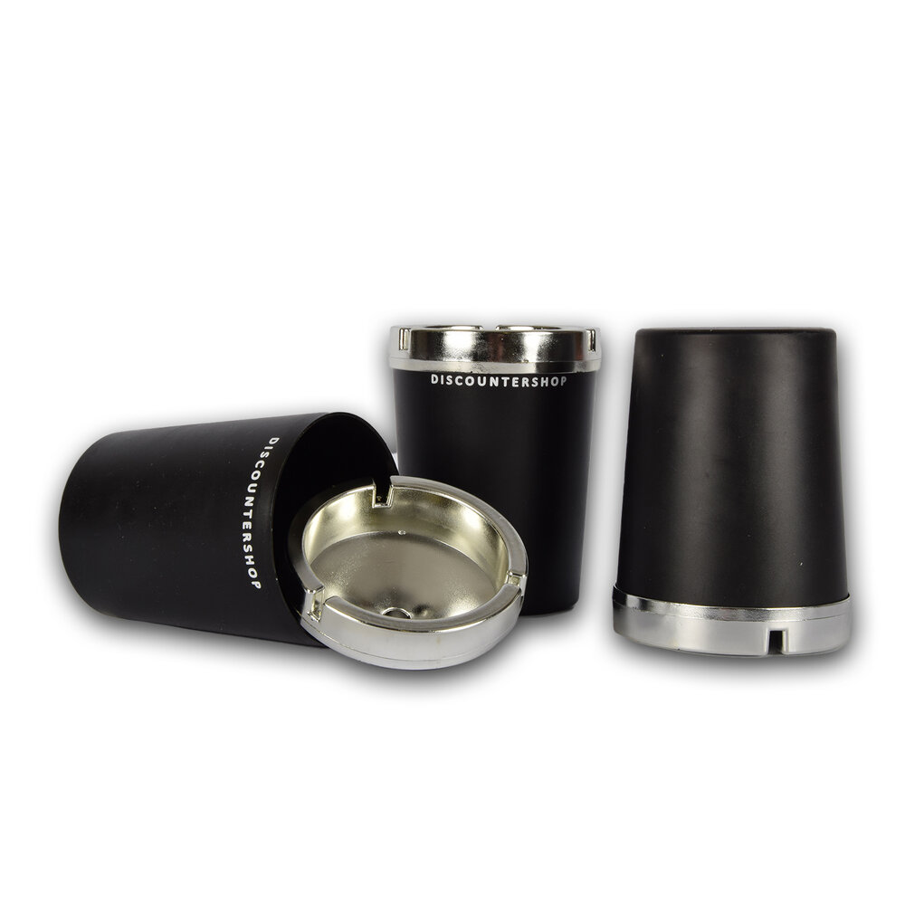 Discountershop 3x Auto Asbak met deskel van Duurzaam Zwart Plastic - Auto Accessoires - 10cm x 10cm x 13cm - Lichtgewicht 270g Discountershop 3x Auto Asbak met deskel van Duurzaam Zwart Plastic - Auto Accessoires - 10cm x 10cm x 13cm - Lichtgewicht 270g