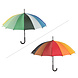Discountershop Rainbow Umbrella – Large Long Umbrella Ø98 cm – 16 Rib Rainbow Umbrella – Waterproof Rain Umbrella for Men, Women & Kids