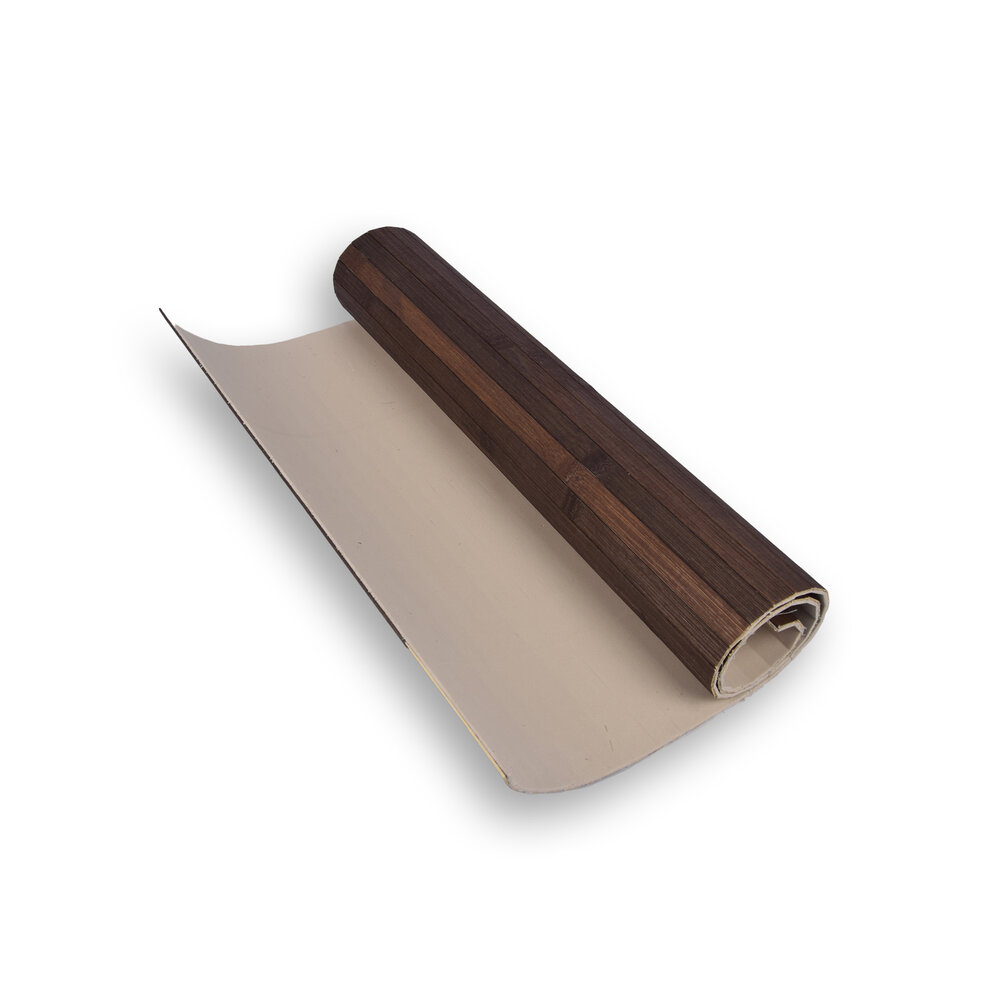 Discountershop Stylish Dark Brown Floor Mat - | 80cm x 50cm x 0.5cm | Bamboo Material Discountershop Stylish Dark Brown Floor Mat - | 80cm x 50cm x 0.5cm | Bamboo Material