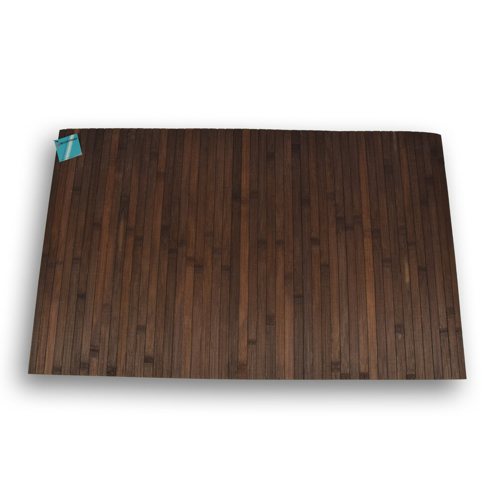 Discountershop Stylish Dark Brown Floor Mat - | 80cm x 50cm x 0.5cm | Bamboo Material Discountershop Stylish Dark Brown Floor Mat - | 80cm x 50cm x 0.5cm | Bamboo Material