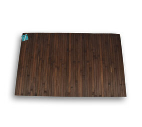 Discountershop Stylish Dark Brown Floor Mat - | 80cm x 50cm x 0.5cm | Bamboo Material Discountershop Stylish Dark Brown Floor Mat - | 80cm x 50cm x 0.5cm | Bamboo Material