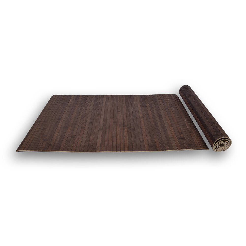 Discountershop 2x Stijlvolle Donker Bruine Vloermat - | 80cm x 50cm x 0.5cm | Bamboo Materiaal Discountershop 2x Stijlvolle Donker Bruine Vloermat - | 80cm x 50cm x 0.5cm | Bamboo Materiaal