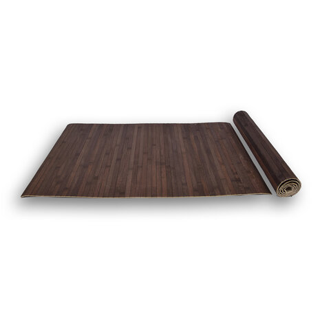 Discountershop 2x Stijlvolle Donker Bruine Vloermat - | 80cm x 50cm x 0.5cm | Bamboo Materiaal Discountershop 2x Stijlvolle Donker Bruine Vloermat - | 80cm x 50cm x 0.5cm | Bamboo Materiaal