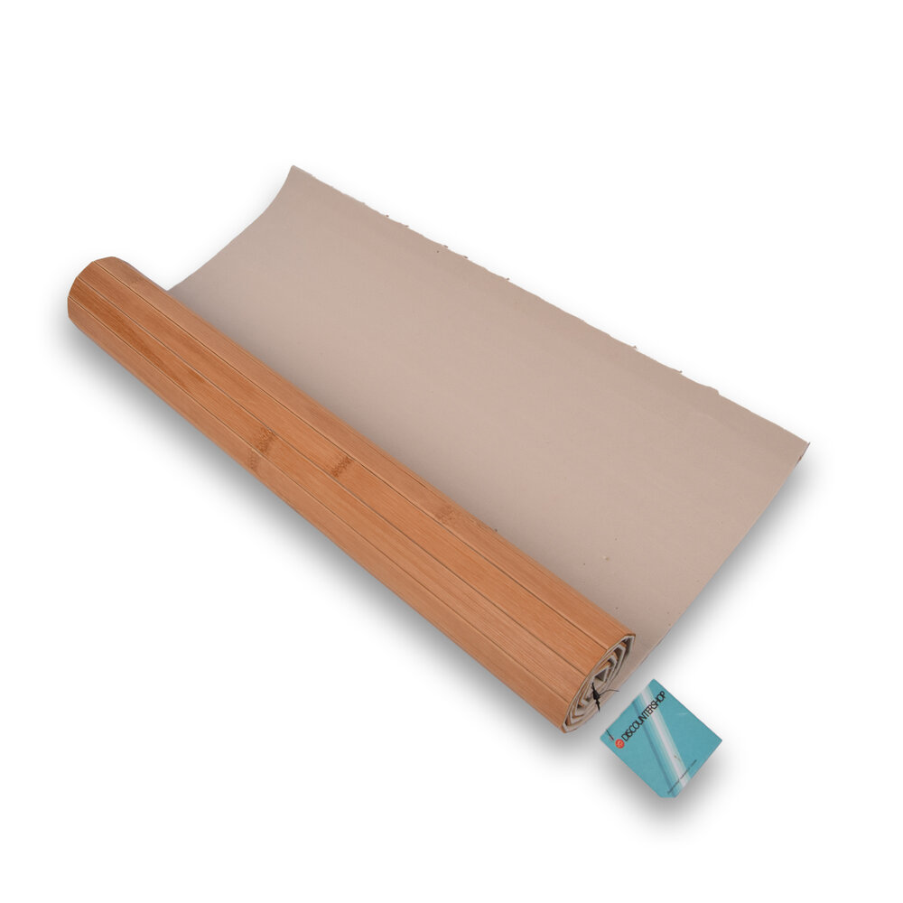 Discountershop Stylish Light Brown Floor Mat - doormat | 80cm x 50cm x 0.5cm | Bamboo Material Discountershop Stylish Light Brown Floor Mat - doormat | 80cm x 50cm x 0.5cm | Bamboo Material