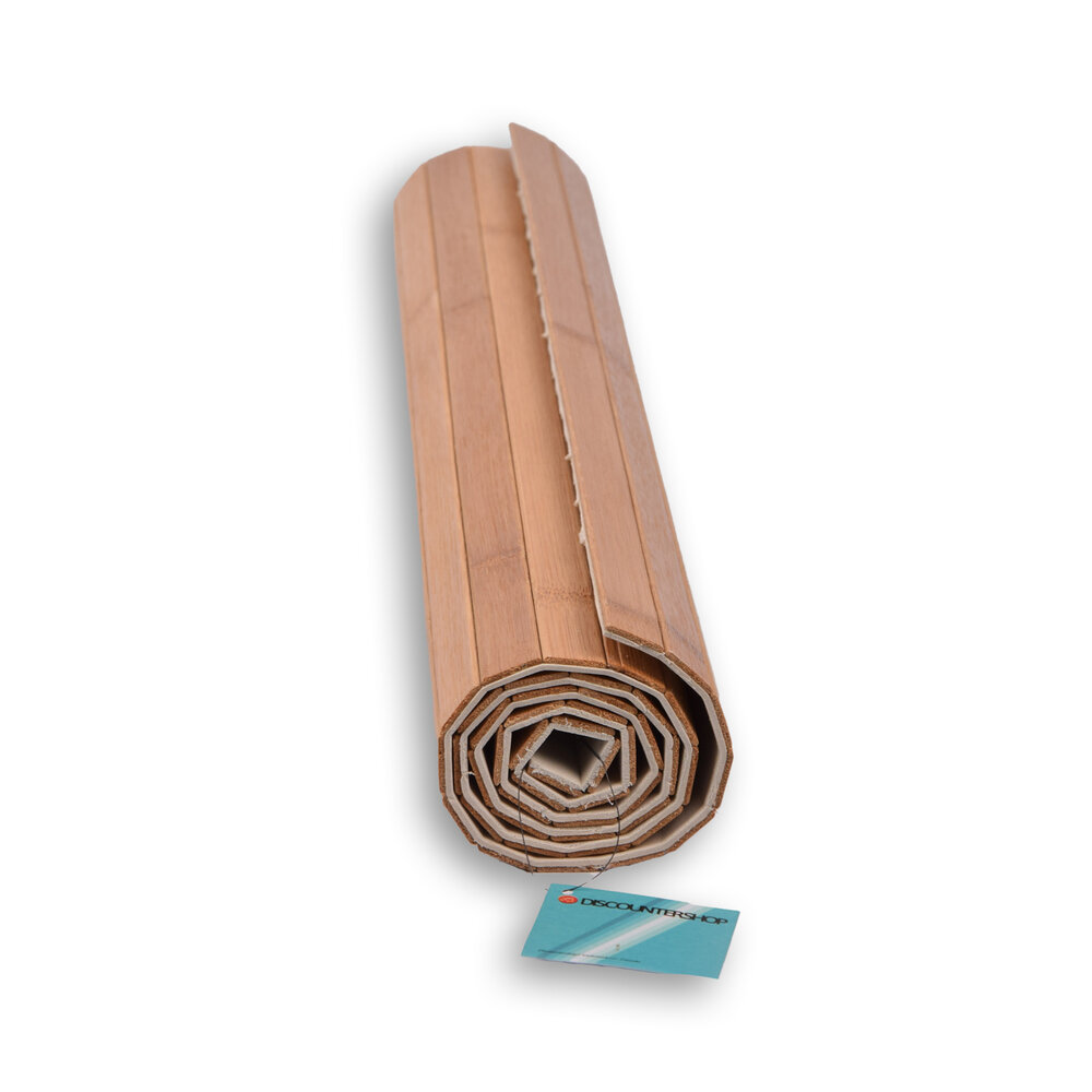 Discountershop Stylish Light Brown Floor Mat - doormat | 80cm x 50cm x 0.5cm | Bamboo Material Discountershop Stylish Light Brown Floor Mat - doormat | 80cm x 50cm x 0.5cm | Bamboo Material