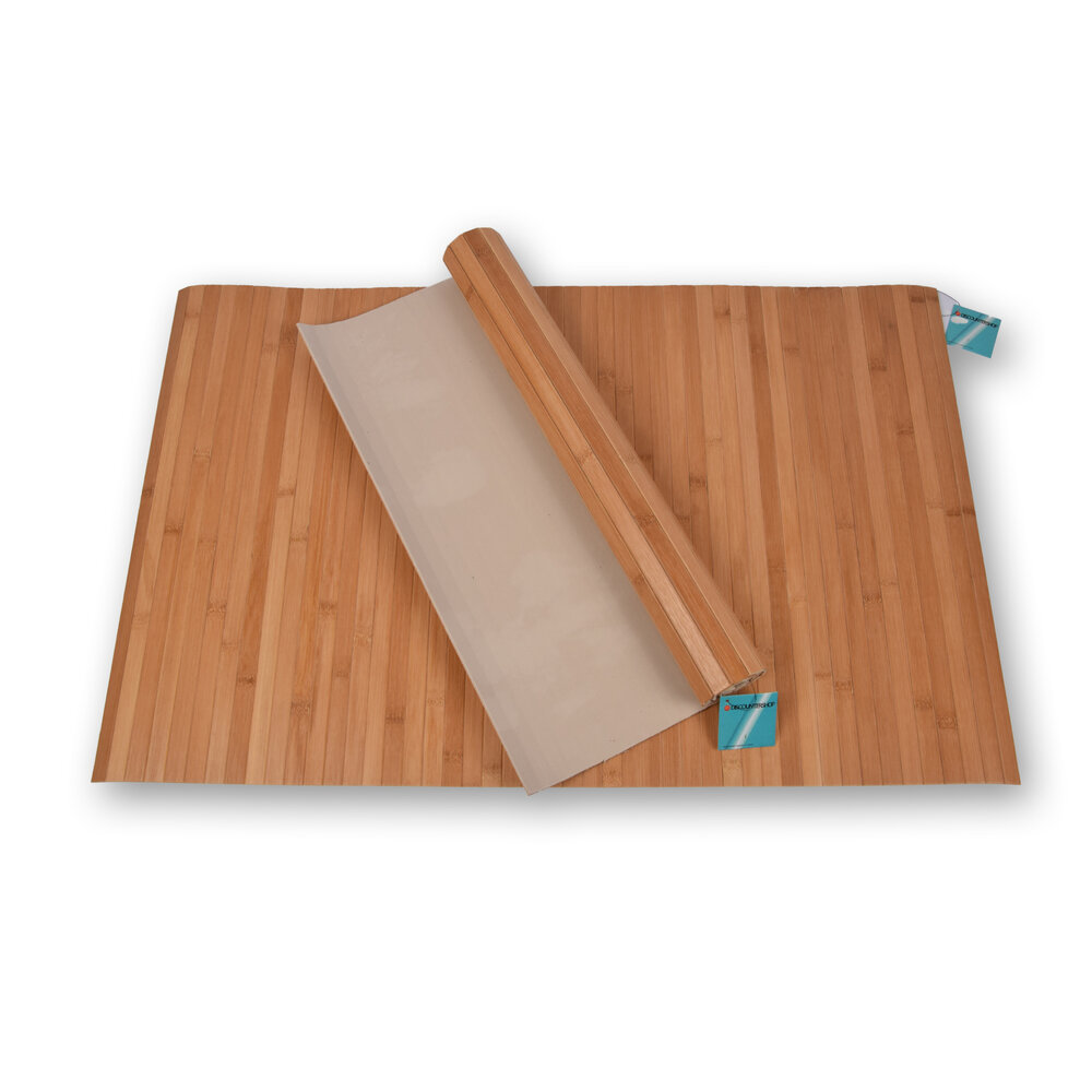 Discountershop 2x Stylish Light Brown Floor Mat - doormat | 80cm x 50cm x 0.5cm | Bamboo Material Discountershop 2x Stylish Light Brown Floor Mat - doormat | 80cm x 50cm x 0.5cm | Bamboo Material
