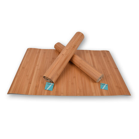 Discountershop 3-Pack Stylish Light Brown Floor Mats - Doormat - 80cm x 50cm x 0.5cm - Bamboo Material Discountershop 3-Pack Stylish Light Brown Floor Mats - Doormat - 80cm x 50cm x 0.5cm - Bamboo Material