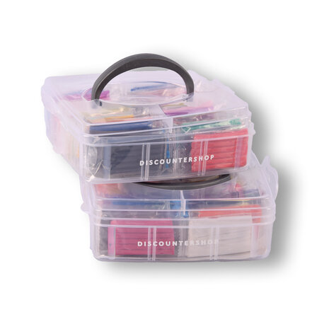 Discountershop 2 Polymeerklei Set - 26 Stuks Klei en 5 Gereedschappen - Handig Opbergkoffer - Multi Collor - Geschikt voor Boetseren en Knutselen Discountershop 2 Polymeerklei Set - 26 Stuks Klei en 5 Gereedschappen - Handig Opbergkoffer - Multi Collor - Geschikt voor Boetseren en Knutselen