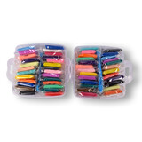 Discountershop 2 Polymer Clay Set - 26 Pieces of Clay and 5 Tools - Handy Storage Case - Multi Collor - Suitable for Modeling and Crafts