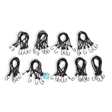 Discountershop 9 Sets | Mini Snelbinder | Spanelastiek Met Haak | Solide En Stevig | Zwart | Spinbinder | Sjorbanden | 20cm Length Discountershop 9 Sets | Mini Snelbinder | Spanelastiek Met Haak | Solide En Stevig | Zwart | Spinbinder | Sjorbanden | 20cm Length
