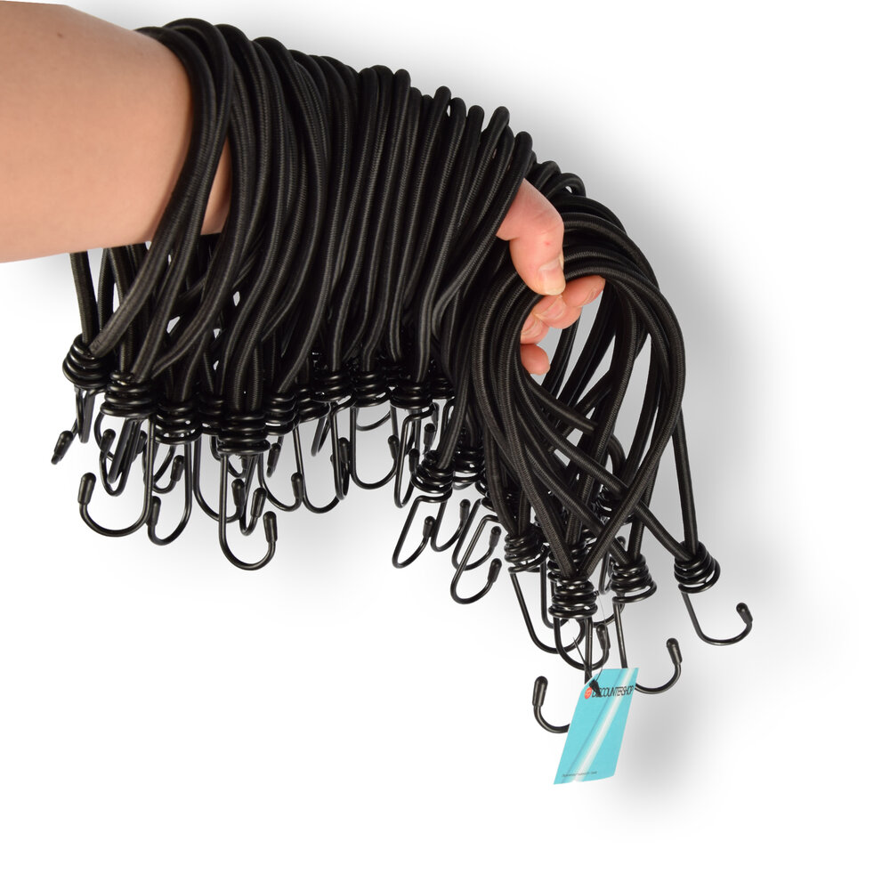 Discountershop 9 Sets | Mini Snelbinder | Spanelastiek Met Haak | Solide En Stevig | Zwart | Spinbinder | Sjorbanden | 20cm Length Discountershop 9 Sets | Mini Snelbinder | Spanelastiek Met Haak | Solide En Stevig | Zwart | Spinbinder | Sjorbanden | 20cm Length