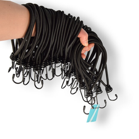 Discountershop 9 Sets | Mini Snelbinder | Spanelastiek Met Haak | Solide En Stevig | Zwart | Spinbinder | Sjorbanden | 20cm Length Discountershop 9 Sets | Mini Snelbinder | Spanelastiek Met Haak | Solide En Stevig | Zwart | Spinbinder | Sjorbanden | 20cm Length