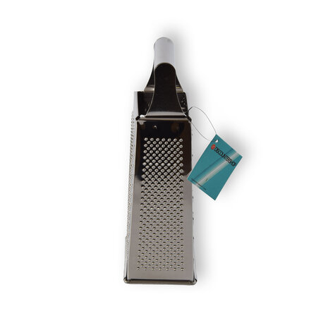 Merkloos Block grater - Stainless Steel - Silver Grater with 4 different grating blades for cheese and vegetables Merkloos Block grater - Stainless Steel - Silver Grater with 4 different grating blades for cheese and vegetables