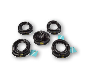 Discountershop 5x Topkwaliteit Zwarte Fietssloten Set met Cijfer- en Kabelslot - Anti-Diefstal, Lichtgewicht (425g), 180cm x 10mm Discountershop 5x Topkwaliteit Zwarte Fietssloten Set met Cijfer- en Kabelslot - Anti-Diefstal, Lichtgewicht (425g), 180cm x 10mm