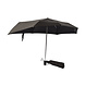 Discountershop Compact Storm Umbrella 97 cm – Windproof Strong Umbrella up to 80 km/h with Cover, Folding Black Umbrella