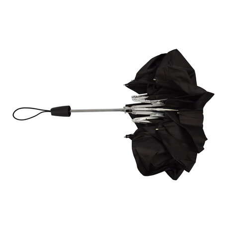 Discountershop Stormparaplu Opvouwbaar 97 cm – Windbestendige Sterke Paraplu tot 80 km/u met Beschermhoes, Compact en Zwart