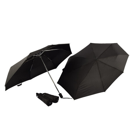 Discountershop 4x Strong Black Folding Umbrellas - Storm Resistant, 97 cm Diameter, 61.5 cm Length, Polyester and Aluminum. Discountershop 4x Strong Black Folding Umbrellas - Storm Resistant, 97 cm Diameter, 61.5 cm Length, Polyester and Aluminum.