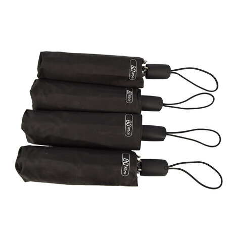 Discountershop 4x Strong Black Folding Umbrellas - Storm Resistant, 97 cm Diameter, 61.5 cm Length, Polyester and Aluminum. Discountershop 4x Strong Black Folding Umbrellas - Storm Resistant, 97 cm Diameter, 61.5 cm Length, Polyester and Aluminum.