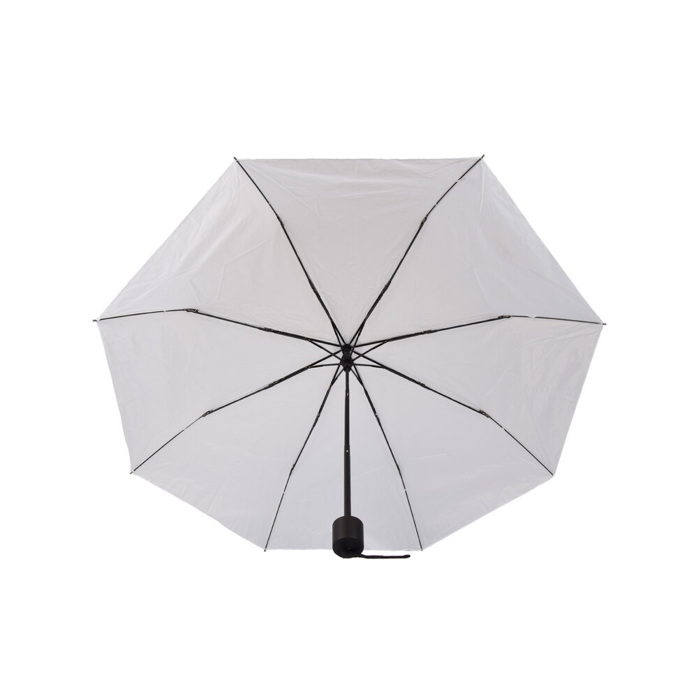 Discountershop 8x Large Folding Polyester Storm Umbrella with Aluminum Frame - White | 100cm Diameter
