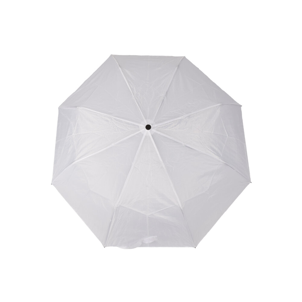 Discountershop 8x Large Folding Polyester Storm Umbrella with Aluminum Frame - White | 100cm Diameter