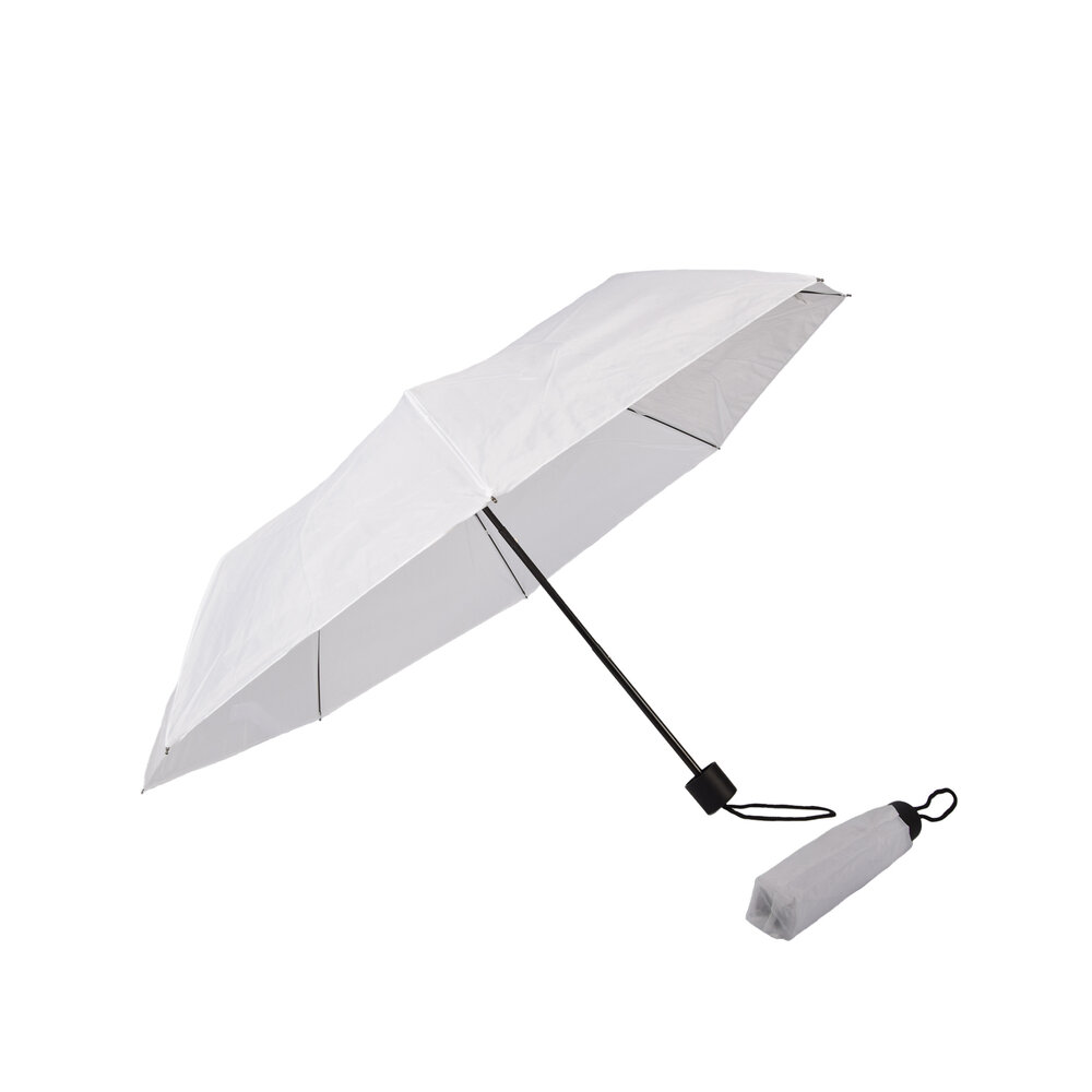 Discountershop 2x Grote Opvouwbare Stormparaplu van Polyester met Aluminium Frame - Wit | 100cm Diameter Discountershop 2x Grote Opvouwbare Stormparaplu van Polyester met Aluminium Frame - Wit | 100cm Diameter