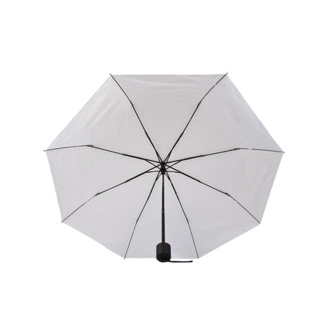 Discountershop 3x Large Folding Polyester Storm Umbrella with Aluminum Frame - White | 100cm Diameter Discountershop 3x Large Folding Polyester Storm Umbrella with Aluminum Frame - White | 100cm Diameter