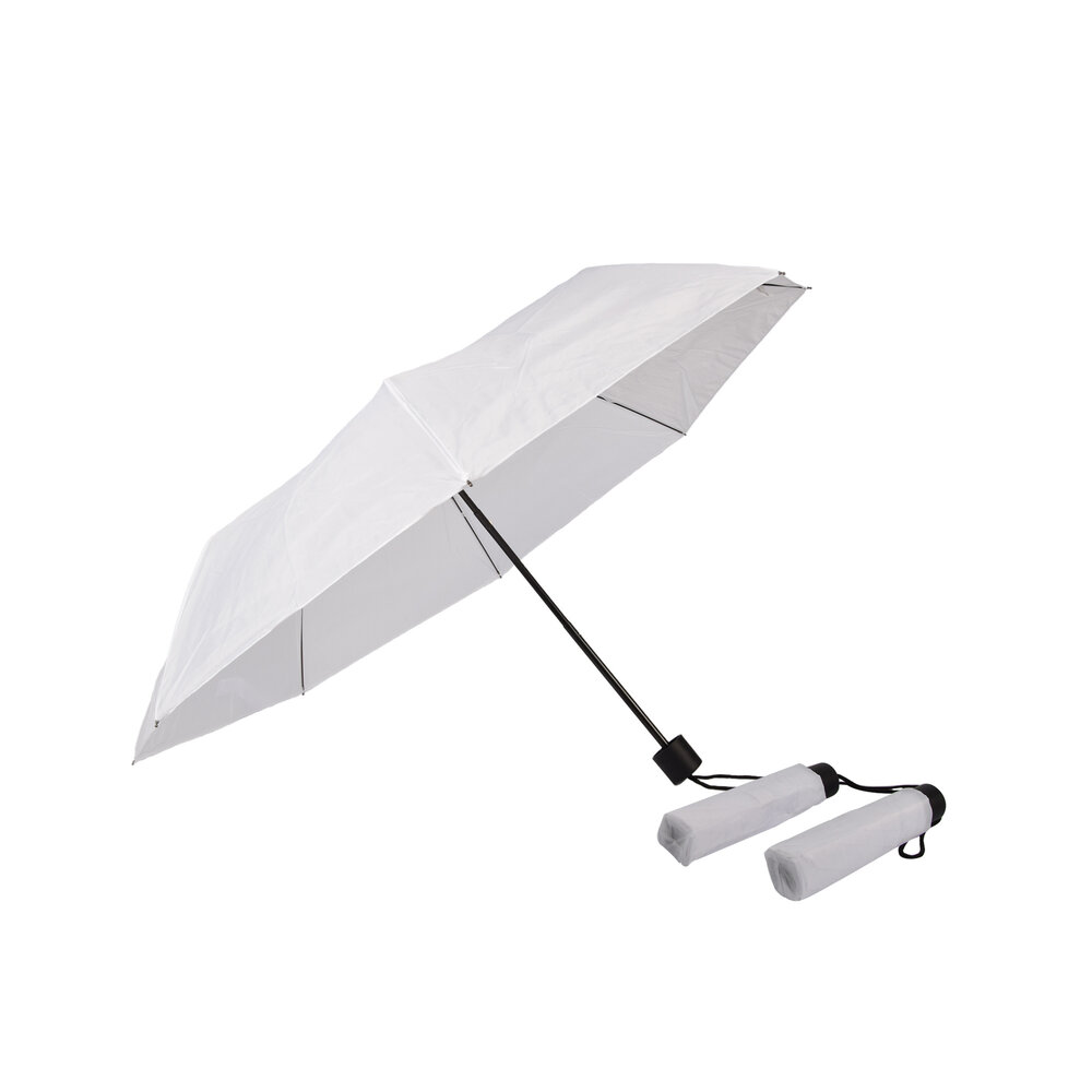 Discountershop 3x Grote Opvouwbare Stormparaplu van Polyester met Aluminium Frame - Wit | 100cm Diameter Discountershop 3x Grote Opvouwbare Stormparaplu van Polyester met Aluminium Frame - Wit | 100cm Diameter