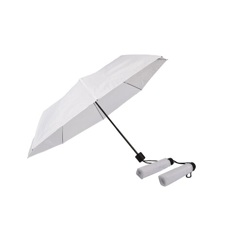 Discountershop 3x Grote Opvouwbare Stormparaplu van Polyester met Aluminium Frame - Wit | 100cm Diameter Discountershop 3x Grote Opvouwbare Stormparaplu van Polyester met Aluminium Frame - Wit | 100cm Diameter
