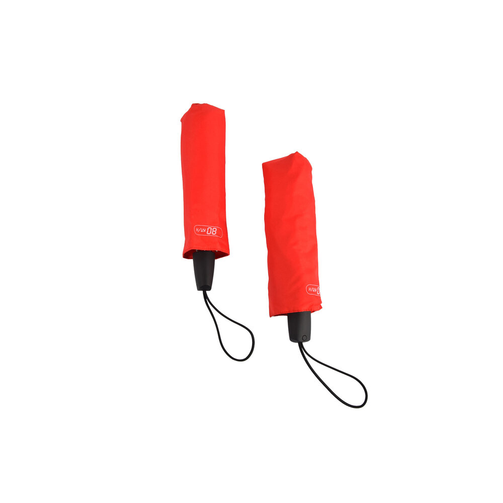 Merkloos 2x Grote Opvouwbare Stormparaplu van Polyester met Aluminium Frame - Rood | 100cm Diameter