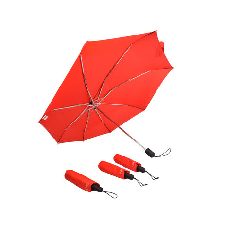 Discountershop 4x Large Folding Polyester Storm Umbrella with Aluminum Frame - Red | 100cm Diameter Discountershop 4x Large Folding Polyester Storm Umbrella with Aluminum Frame - Red | 100cm Diameter