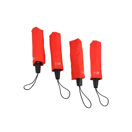 Discountershop 4x Large Folding Polyester Storm Umbrella with Aluminum Frame - Red | 100cm Diameter Discountershop 4x Large Folding Polyester Storm Umbrella with Aluminum Frame - Red | 100cm Diameter