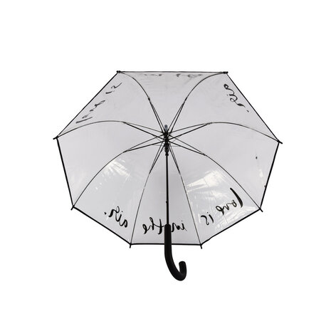 Discountershop 6x Grote Transparant Stormparaplu van Polyester met Aluminium Frame | 85cm Diameter Discountershop 6x Grote Transparant Stormparaplu van Polyester met Aluminium Frame | 85cm Diameter