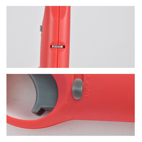 Discountershop BBQ Aansteker Navulbaar 26,5 cm Rood – Robuuste Metaal/Kunststof Gasaansteker voor Barbecue, Kaarsen en Outdoor